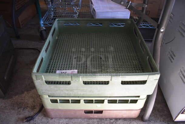 ALL ONE MONEY! Lot of 3 Poly Dish Caddies! Includes 19.5x19.5x5 - Image 1 of 3