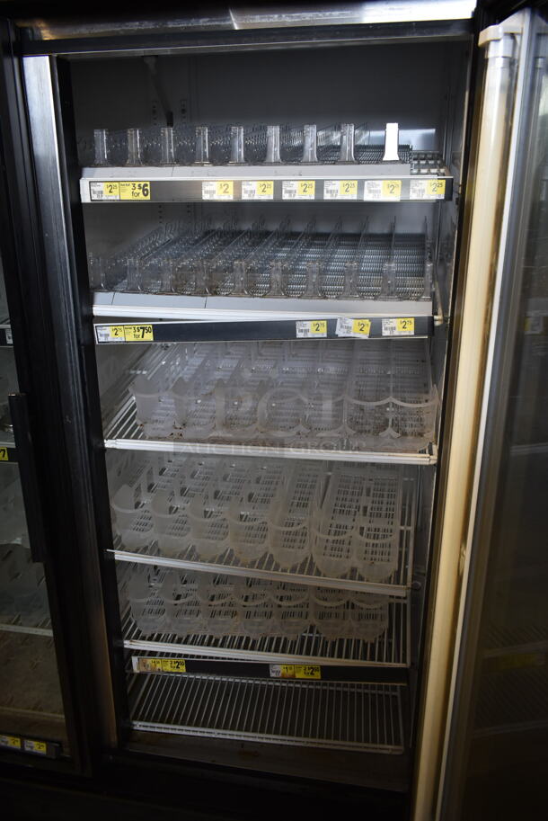 2015 True GDM-49 ENERGY STAR Metal Commercial 2 Door Reach In Cooler Merchandiser w/ Poly Coated Racks. 115 Volts, 1 Phase. Tested and Working! - Image 9 of 9