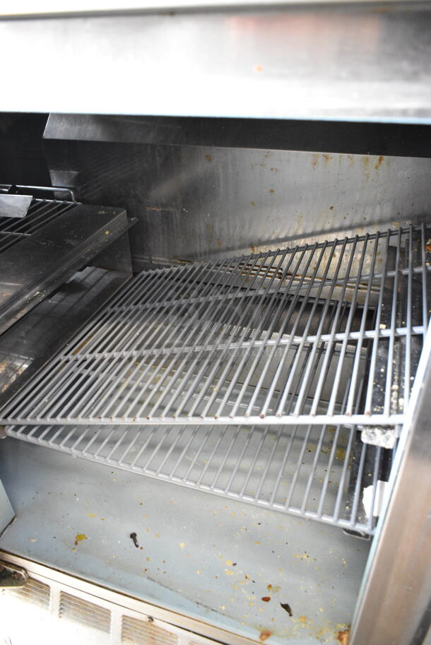 2018 Delfield 4472N-30M Stainless Steel Commercial Sandwich Salad Prep Table Bain Marie Mega Top on Commercial Casters. Missing Left Side Mega Top Bracket. 115 Volts, 1 Phase. Tested and Working! - Image 7 of 10