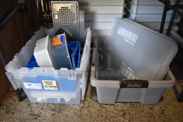 ALL ONE MONEY! Lot of Various Items Including Poly Bins and Lids!