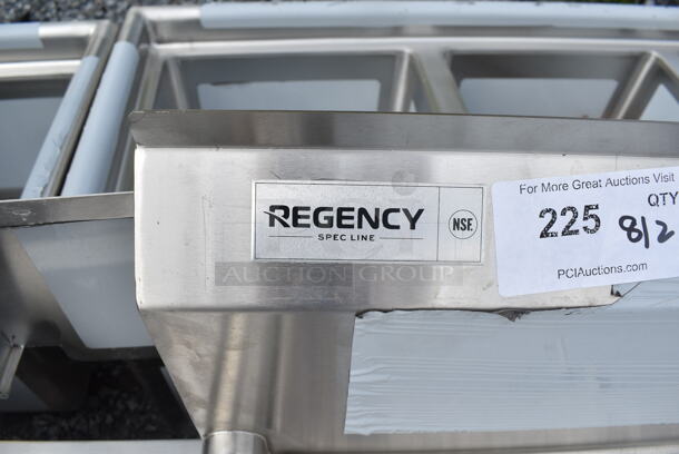 BRAND NEW SCRATCH AND DENT! Regency Spec Line Stainless Steel Single Bay Sink w/ Dual Drain Boards. No Legs.  - Image 7 of 7