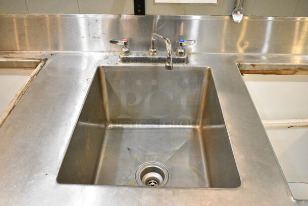 Counter w/ Sink Basin. BUYER MUST REMOVE: Bring Tools and Manpower Needed To Remove This Item. (main dining room)  - Image 3 of 5