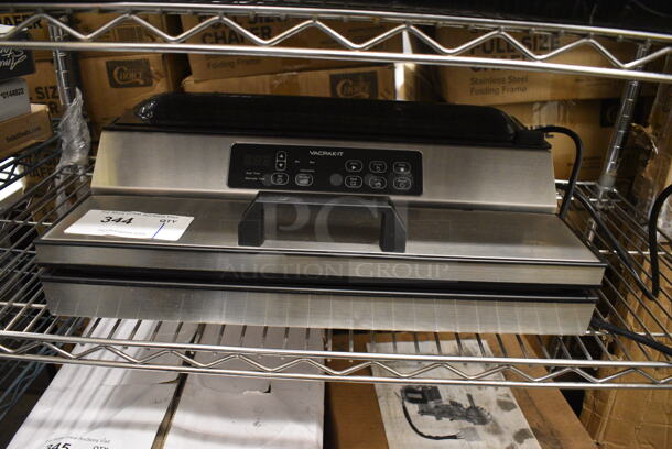 Vacpak-it 186VME16SS Stainless Steel Countertop External Vacuum Sealer. 120 Volts, 1 Phase. 19x12x7. Tested and Working! - Image 1 of 5
