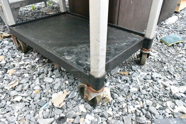 Black Poly 3 Tier Cart on Commercial Casters. - Image 3 of 5