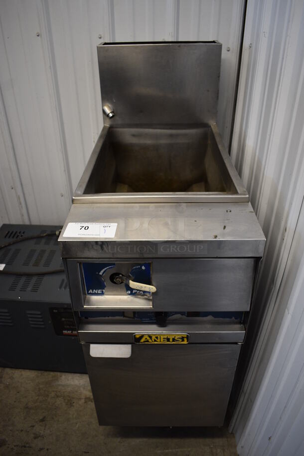 2011 Anets GPC14 Stainless Steel Commercial Floor Style Natural Gas Powered Pasta Cooker. 111,000 BTU. 16x31x46