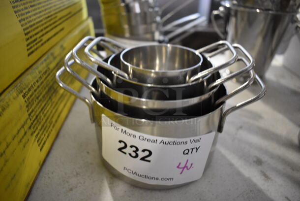 4 Various Stainless Steel Stock Pots. Includes 5x3x2. 4 Times Your Bid!