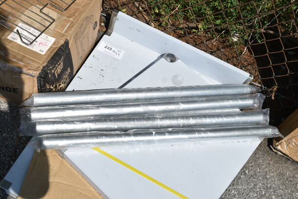 BRAND NEW SCRATCH AND DENT! Regency 600TB3024G 30" x 24" 18-Gauge 304 Stainless Steel Equipment Filler Table with Backsplash and Galvanized Undershelf - Image 3 of 5