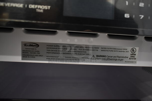 BRAND NEW SCRATCH AND DENT! 2023 KoolMore KM-MD-1SS Stainless Steel Commercial Countertop Drawer Style Microwave Oven. 120 Volts, 1 Phase. - Image 8 of 8
