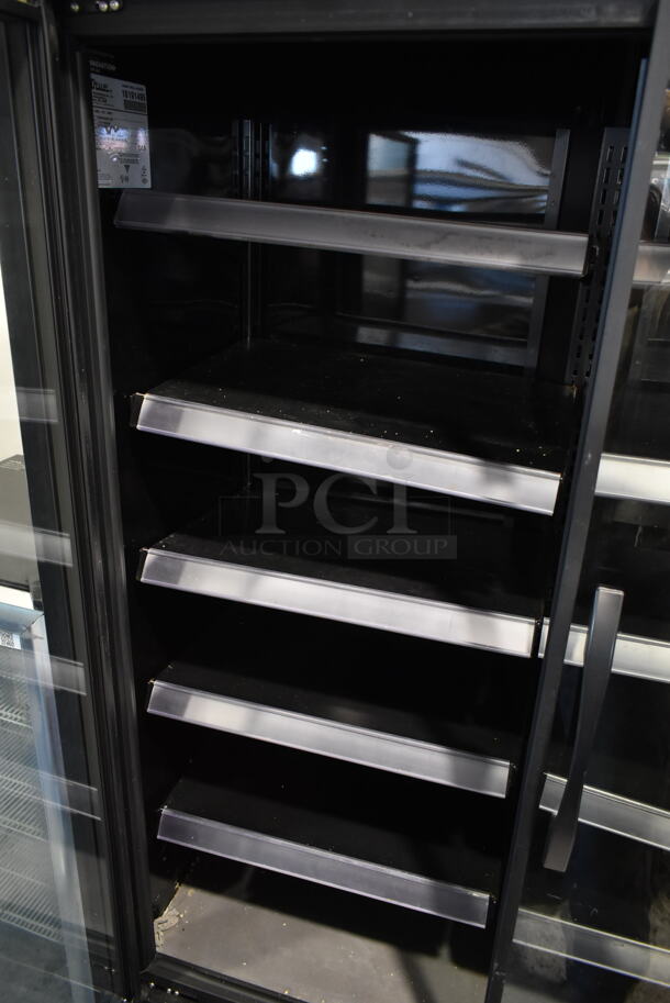 2021 True TVM-48SL-HC-VM01 Metal Commercial 2 Door Reach In Cooler Merchandiser w/ Poly Coated Racks. 115 Volts, 1 Phase. Tested and Powers On But Does Not Get Cold - Image 4 of 6