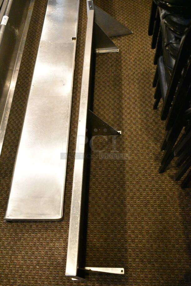 8 Various Metal Shelves. Includes 112x12x2. 8 Times Your Bid! (secondary dining room)  - Image 7 of 9