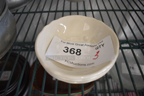 3 White Ceramic Bowls. 4.75x4.75x1.5. 3 Times Your Bid!
