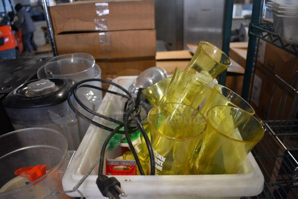 ALL ONE MONEY! Lot of Various Items Including Poly Bins, Poly Beverage Glasses and Poly Pitchers! - Image 3 of 4