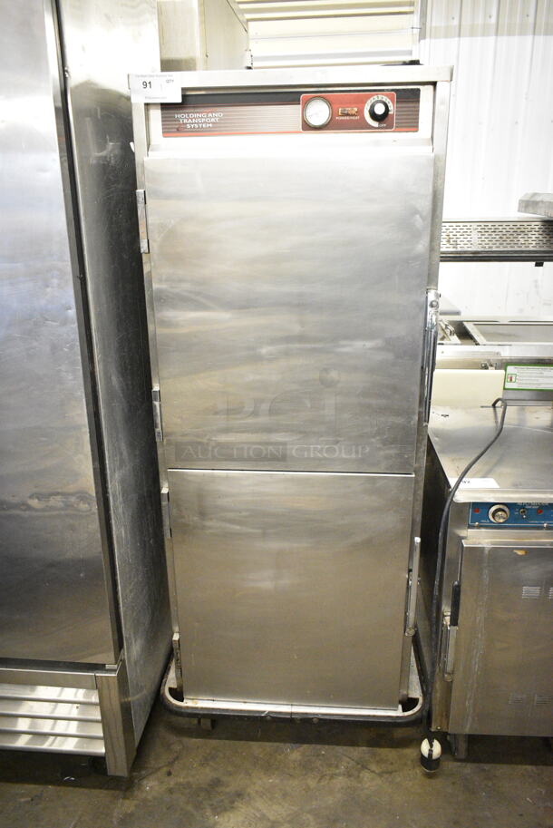 Stainless Steel Commercial 2 Half Size Heated Holding Cabinet on Commercial Casters. Tested and Working! - Image 1 of 5