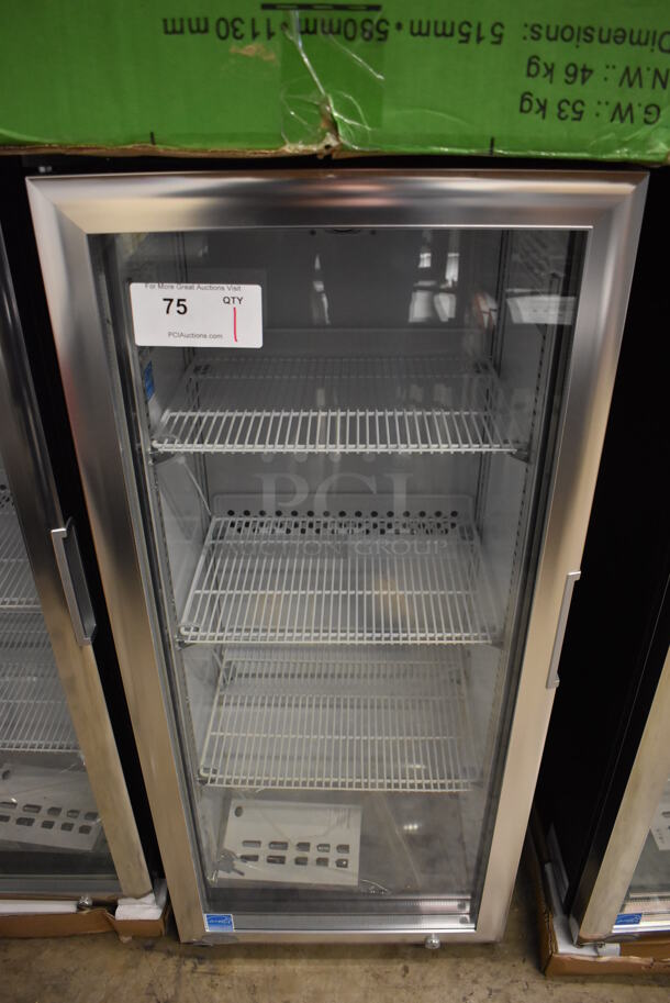BRAND NEW! 2021 IDW G4-H0234B ENERGY STAR Metal Commercial Mini Cooler Merchandiser w/ Poly Coated Racks. 110-120 Volts, 1 Phase. 18x20x41. Tested and Working!