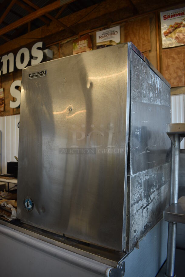 Hoshizaki KM-500MRF Stainless Steel Commercial Ice Head on Commercial Ice Bin and Remote Compressor. 115-120 Volts, 1 Phase. 31x35x77 - Image 3 of 7