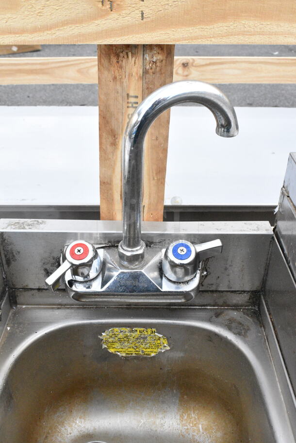 Stainless Steel Commercial Single Bay Sink w/ Faucet and Handles.  - Image 3 of 3