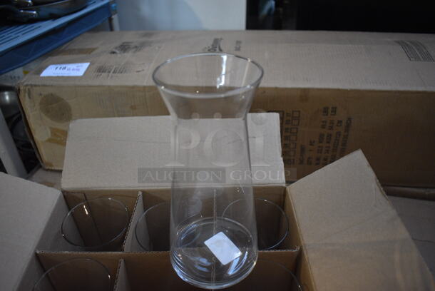3 Boxes of 6 BRAND NEW Arcoroc Carafes. 4x4x8.25. 3 Times Your Bid!