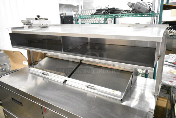 Delfield UCD4464N-12-DD5 Stainless Steel Commercial Sandwich Salad Prep Table Bain Marie Mega Top w/ 4 Drawers on Commercial Casters. 115 Volts, 1 Phase. Tested and Does Not Power on  - Image 2 of 10