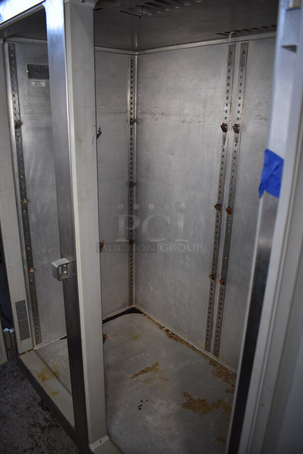 Victory RSA-2D-S7 Stainless Steel Commercial 2 Door Reach In Cooler on Commercial Casters. 115 Volts, 1 Phase. 52x36x83. Tested and Powers On But Does Not Get Cold - Image 8 of 9