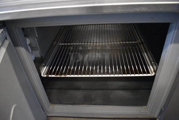 Randell DPM102L Stainless Steel Commercial Prep Table on Commercial Casters. 115 Volts, 1 Phase. 102x34x51. Tested and Powers On But Does Not Get Cold - Image 10 of 12