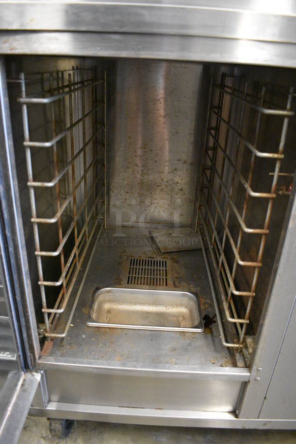 2 Duke PFB-2 Stainless Steel Commercial Electric Powered Proofer w/ View Through Doors and Thermostatic Controls on Commercial Casters. 120 Volts, 1 Phase. 38x38x76. 2 Times Your Bid! - Image 7 of 9