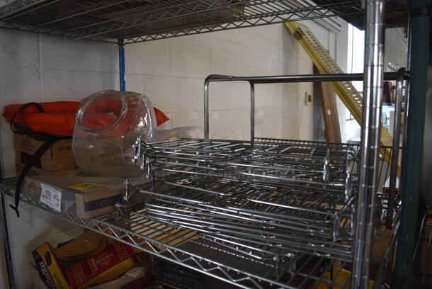 ALL ONE MONEY! Lot of 4 Tiers Worth of Various Items Including Builders Edge Gable Vents, Toshiba VHS Player and Wires. Does Not Come w/ The Shelving Unit - Image 4 of 6