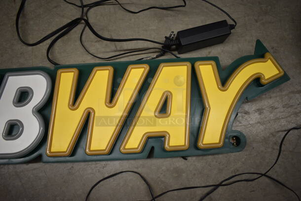 Subway Light Up Sign. 34x2.5x9. Tested and Working! - Image 4 of 5