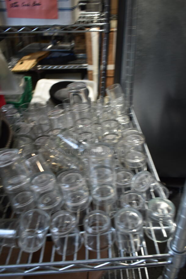 ALL ONE MONEY! 5 Tiers of Various Items Including Poly Pitchers, Ceramic Dishes, Glassware. Does Not Include Shelving Unit.  - Image 10 of 12