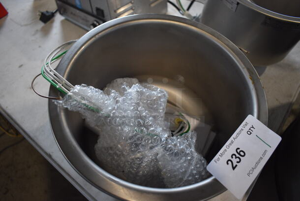 BRAND NEW! Wells Metal Cylindrical Steam Drop In. 12x12x9.5 - Image 3 of 4