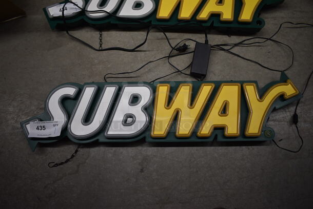 Subway Light Up Sign. 34x2.5x9. Tested and Working! - Image 5 of 5