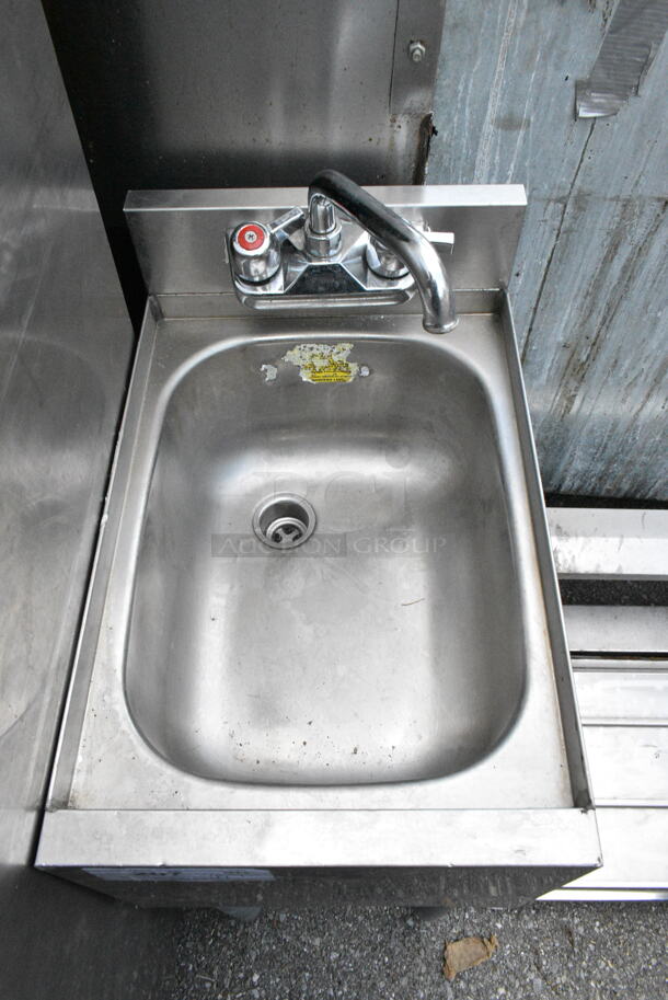 Stainless Steel Commercial Single Bay Sink w/ Faucet and Handles.  - Image 2 of 3