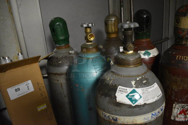 3 Metal Nitrogen Tanks. 8x8x57. Buyer Must Pick Up - We Will Not Ship This Item. 3 Times Your Bid! (kitchen) - Image 2 of 5