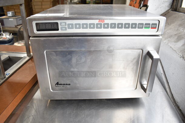 Amana HDC21RB Metal Commercial Countertop Microwave Oven. 208/230 Voltas, 1 Phase.  - Image 1 of 5