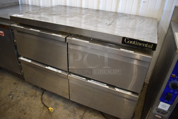 Continental SWF48 Stainless Steel Commercial 4 Drawer Freezer on Commercial Casters. 115 Volts, 1 Phase. 48x30x34. Tested and Working! - Image 2 of 6