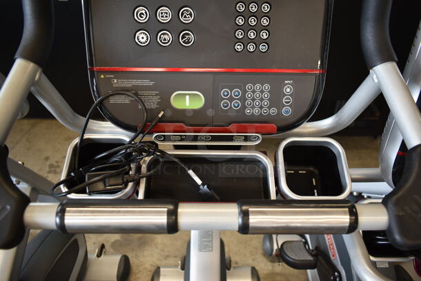 Star Trac Metal Commercial Floor Style Stationary Exercise Bicycle w/ Monitor and Heart Rate Handle Grip Monitors. Tested and Working! - Image 3 of 5