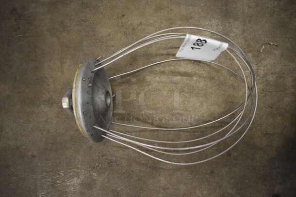 Metal Commercial Whisk Attachment for  Mixer. 7.5x7.5x11.