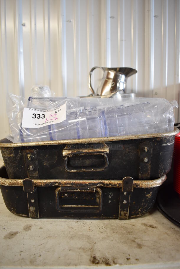 ALL ONE MONEY! Lot of Various Items Including Sign Letters, Stainless Steel Drop In Bin Lids and Poly Tumblers - Image 5 of 7