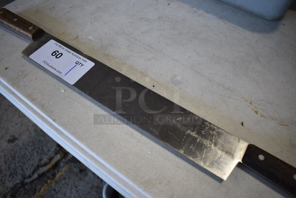 Stainless Steel Knife / Dough Cutter w/ 2 Handles. 24.5x1x2.5 - Image 2 of 2
