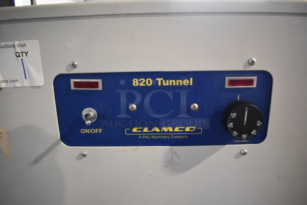 Clamco 820 Tunnel Metal Commercial Floor Style Shrink Wrapping Tunnel on Commercial Casters. 32x27x55. Cannot Test Due To Plug Style - Image 2 of 8