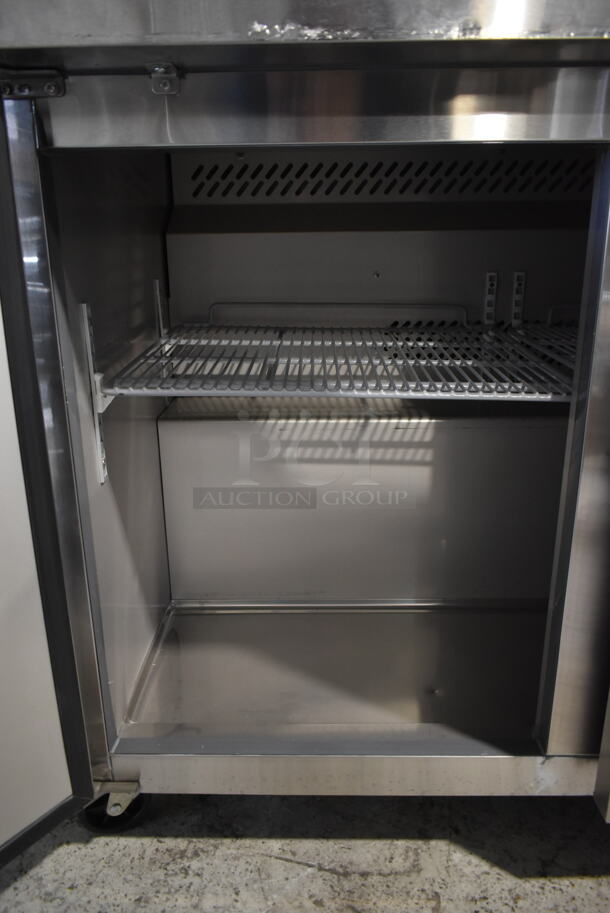 BRAND NEW SCRATCH AND DENT! Bluelinetech BUC48FA Stainless Steel Commercial 2 Door Undercounter Freezer on Commercial Casters. 115 Volts, 1 Phase. Tested and Working! - Image 5 of 7