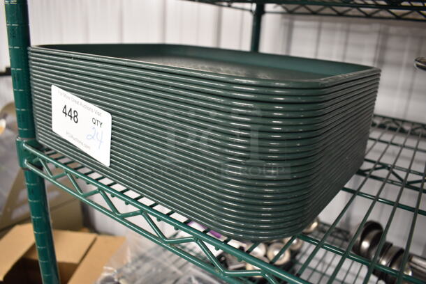 24 Green Poly Food Trays. 14x11x1. 24 Times Your Bid! - Image 3 of 3
