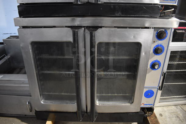 2 American Stainless Steel Commercial Propane Gas Powered Full Size Convection Oven w/ View Through Doors, Metal Oven Racks and Thermostatic Controls. 38x38x63. 2 Times Your Bid! - Image 3 of 9