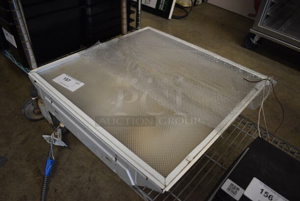 White Metal Light Fixture. 24x24x4 - Image 2 of 3