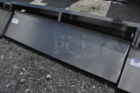 Stainless Steel Shelf w/ Wall Mount Brackets. 48x12x12