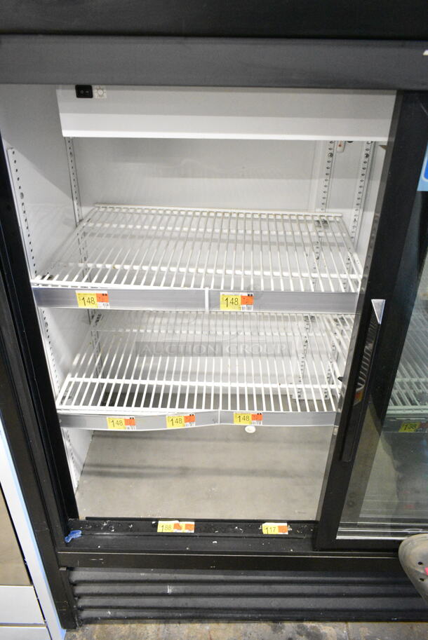 2018 True GDM-41SL-48-HC-LD Metal Commercial 2 Door Reach In Cooler Merchandiser w/ Poly Coated Racks. 115 Volts, 1 Phase. Tested and Working! - Image 3 of 5