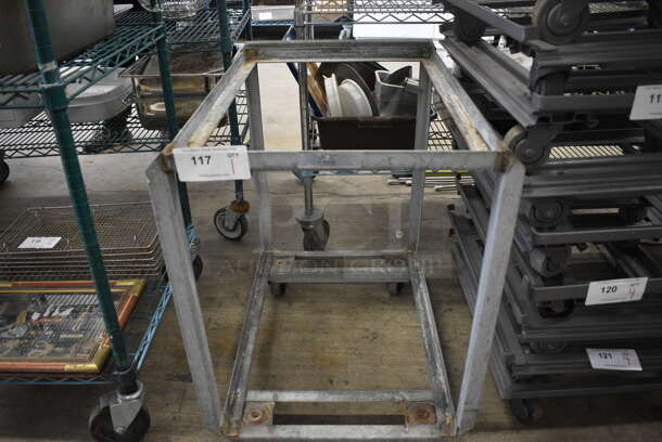 Metal Commercial Transport Rack on Commercial Casters. 21x29x28