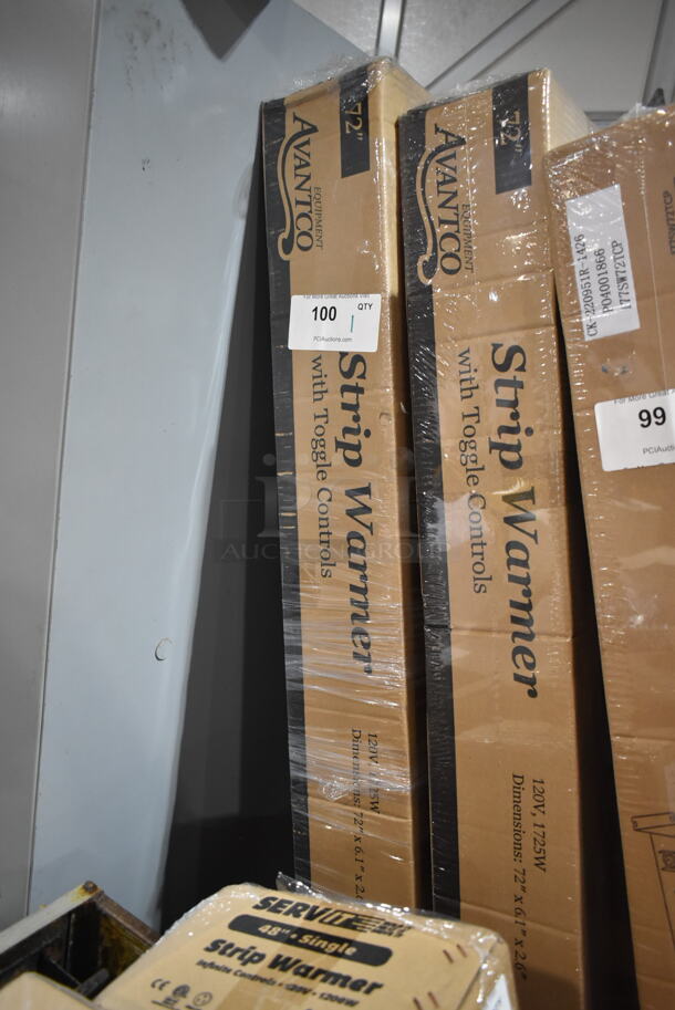 BRAND NEW IN BOX! Avantco 177SW72TCP Stainless Steel Commercial 72" High Wattage Strip Warmer with Toggle Controls. 120 Volts, 1 Phase. - Image 2 of 5