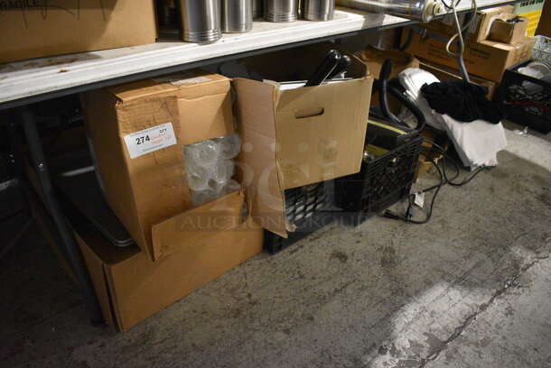 ALL ONE MONEY! Lot of Various Items Including Xpower Vacuum, Metal Rapid Cook Oven Paddles