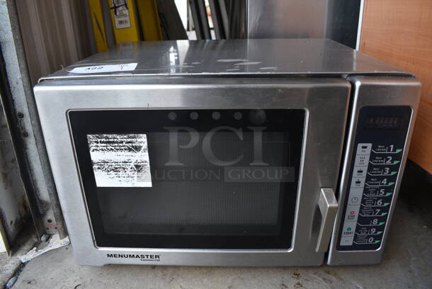 Menumaster Model RFS12TSW Stainless Steel Commercial Countertop Microwave Oven. 120 Volts, 1 Phase. 22x18x14.5