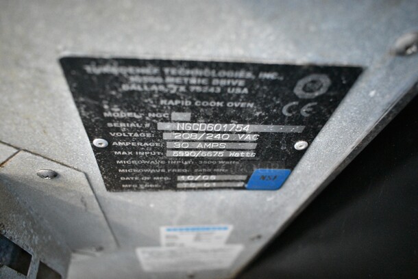 Turbochef NGCD Stainless Steel Commercial Countertop Electric Powered Rapid Cook Oven. 208/240 Volts, 1 Phase.  - Image 5 of 5